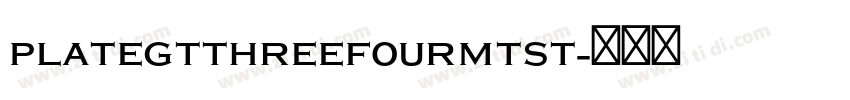 PlateGtThreeFourMTSt字体转换