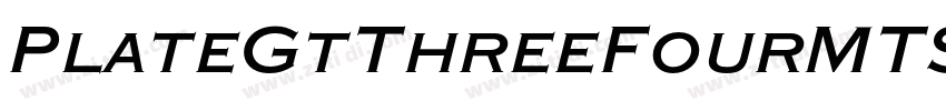 PlateGtThreeFourMTSt字体转换