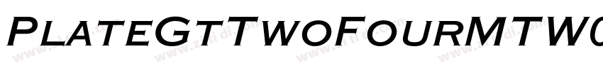 PlateGtTwoFourMTW01字体转换