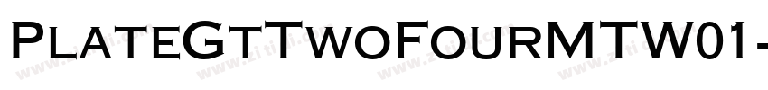 PlateGtTwoFourMTW01字体转换