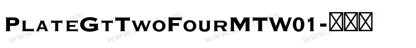 PlateGtTwoFourMTW01字体转换