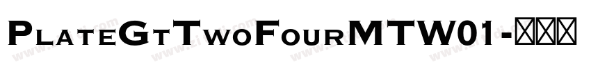 PlateGtTwoFourMTW01字体转换