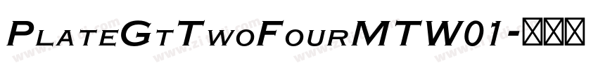 PlateGtTwoFourMTW01字体转换