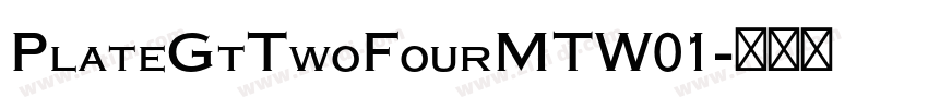 PlateGtTwoFourMTW01字体转换