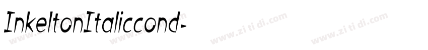 InkeltonItaliccond字体转换