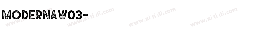 ModernaW03字体转换