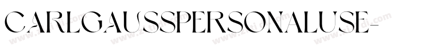 CarlGauSSPERSONALUSE字体转换