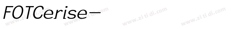 FOTCerise字体转换