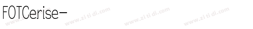FOTCerise字体转换