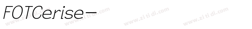 FOTCerise字体转换