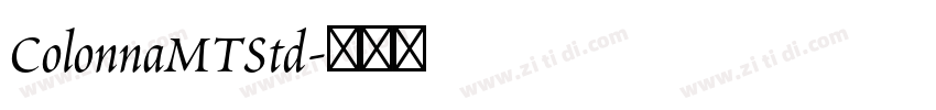 ColonnaMTStd字体转换
