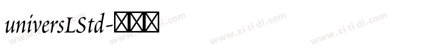 universLStd字体转换
