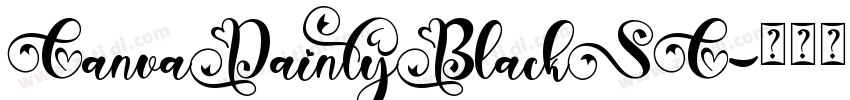 CanvaDaintyBlackSC字体转换