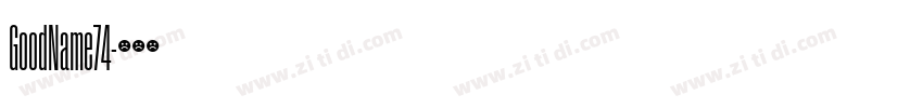 GoodName74字体转换