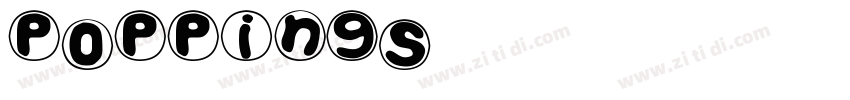 poppings字体转换