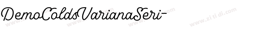 DemoColdsVarianaSeri字体转换 DemoColdsVarianaSeri字体转换