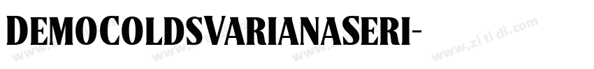 DemoColdsVarianaSeri字体转换 DemoColdsVarianaSeri字体转换