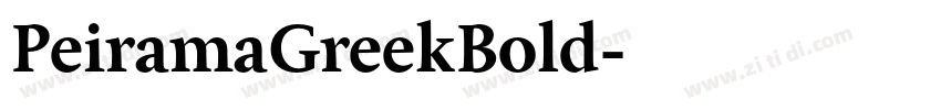 PeiramaGreekBold字体转换