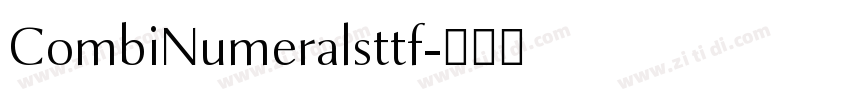 CombiNumeralsttf字体转换 CombiNumeralsttf字体转换
