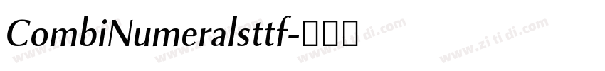 CombiNumeralsttf字体转换 CombiNumeralsttf字体转换