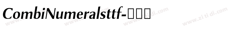CombiNumeralsttf字体转换 CombiNumeralsttf字体转换