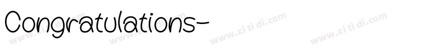 Congratulations字体转换