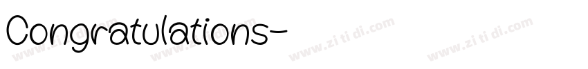 Congratulations字体转换