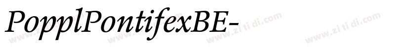 PopplPontifexBE字体转换