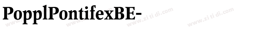 PopplPontifexBE字体转换