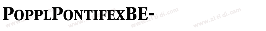 PopplPontifexBE字体转换