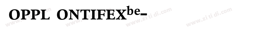 PopplPontifexBE字体转换