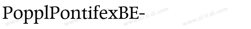 PopplPontifexBE字体转换