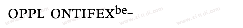 PopplPontifexBE字体转换