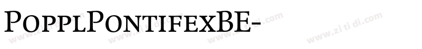 PopplPontifexBE字体转换