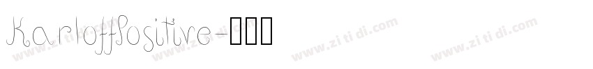 KarloffPositive字体转换