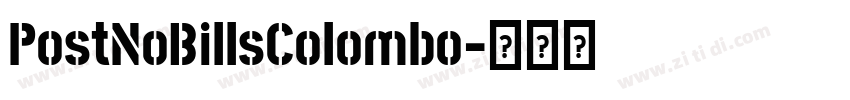 PostNoBillsColombo字体转换