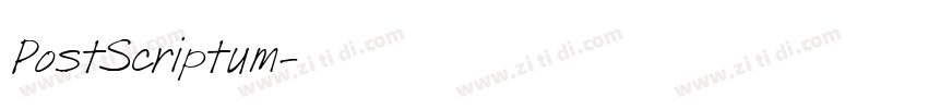 PostScriptum字体转换