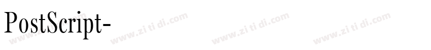 PostScript字体转换