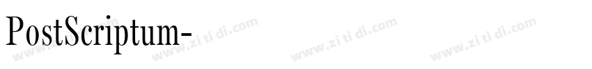 PostScriptum字体转换