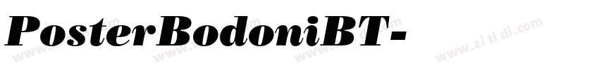 PosterBodoniBT字体转换