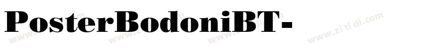 PosterBodoniBT字体转换