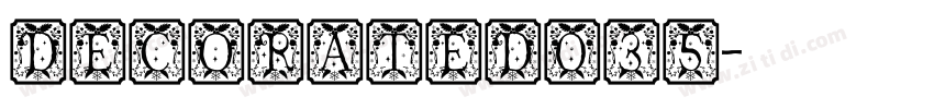 Decorated035字体转换