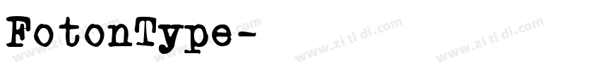 FotonType字体转换