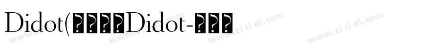 Didot(标准原版Didot字体转换