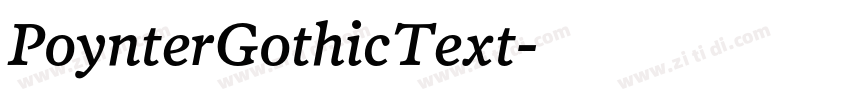 PoynterGothicText字体转换
