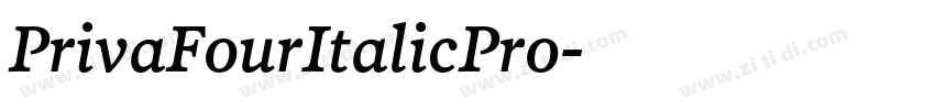 PrivaFourItalicPro字体转换