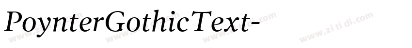 PoynterGothicText字体转换