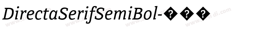 DirectaSerifSemiBol字体转换