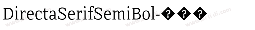 DirectaSerifSemiBol字体转换
