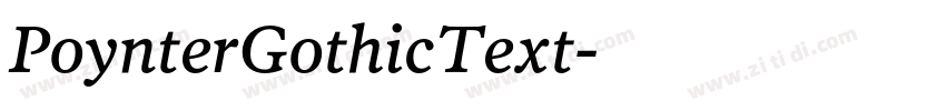 PoynterGothicText字体转换